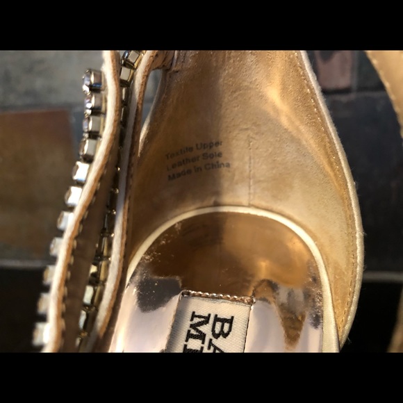 Badgley Mischka ivory & crystal sandals - Picture 10 of 14